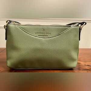 LF London Fog Collection Bella Pebble Crossbody Purse - Olive - NEW w/o Tag